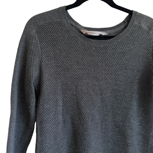 Athleta Thermal Honeycomb Sweater, Charcoal, Size S - Picture 5 of 8